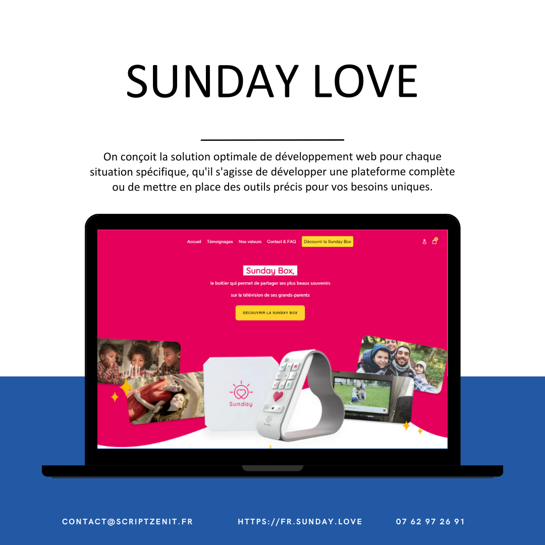 Refonte du site Sunday love